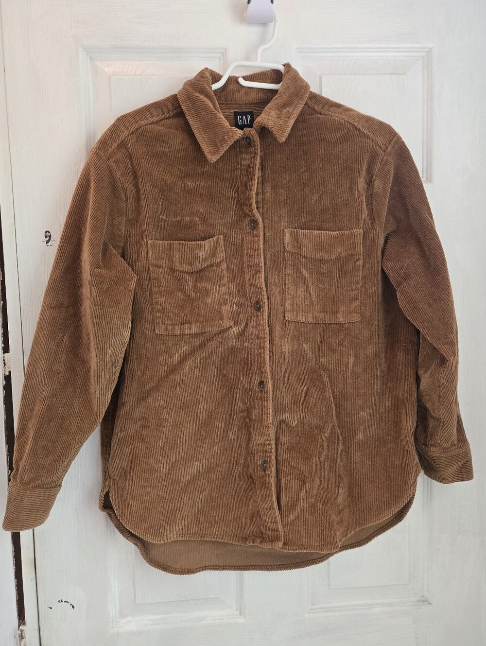 GAP Women's Brown Corduroy Button-Up Jacket
